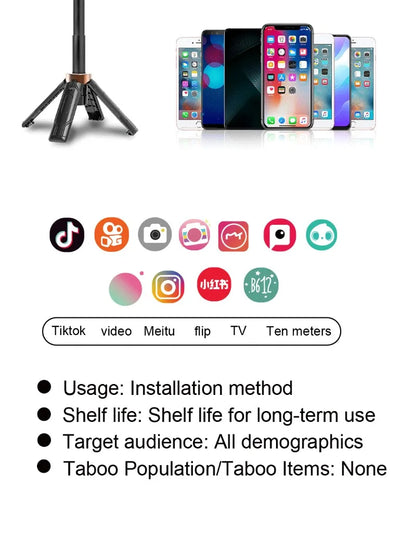 Pocket Flexible Portable Mini Bluetooth Selfie Stick