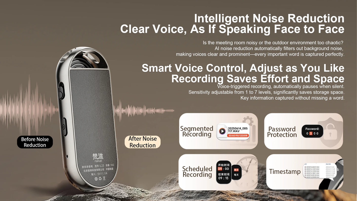 Upgraded AI Voice Recorder, 72 Languages, 99.91% Accuracy