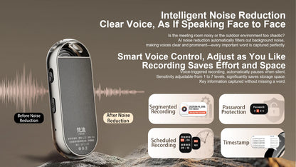 Upgraded AI Voice Recorder, 72 Languages, 99.91% Accuracy