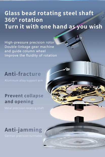 15W Wireless Charger Vacuum Magnetic Car Holder