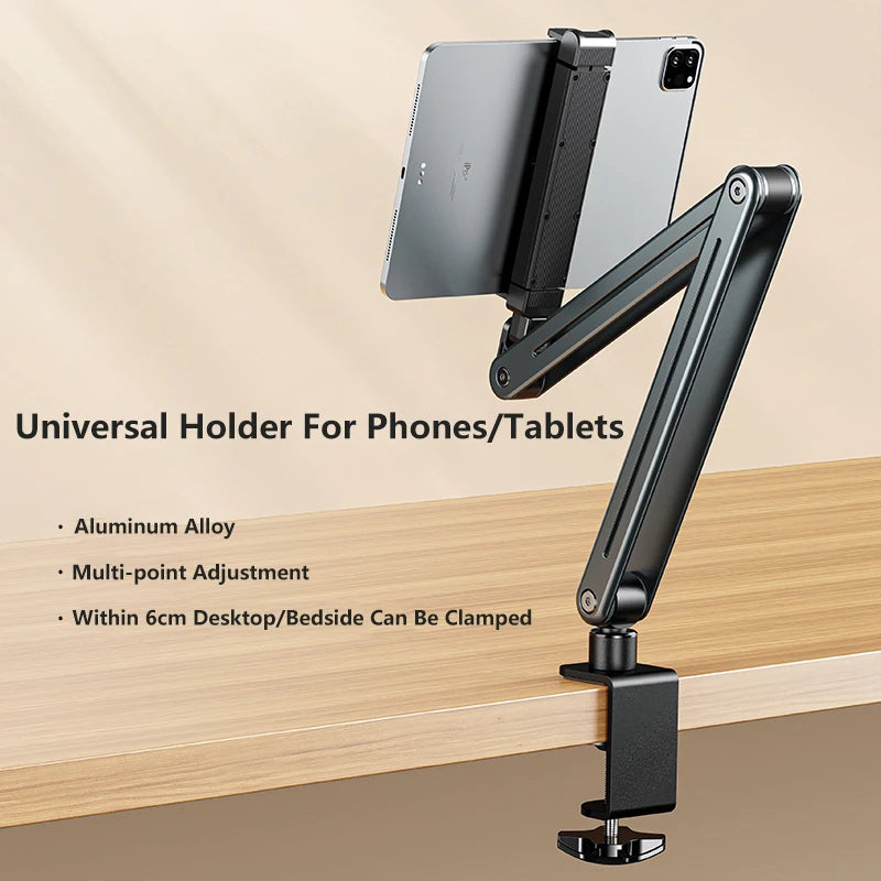 Phone Stand Long Arm Rotatable Tablet Holder