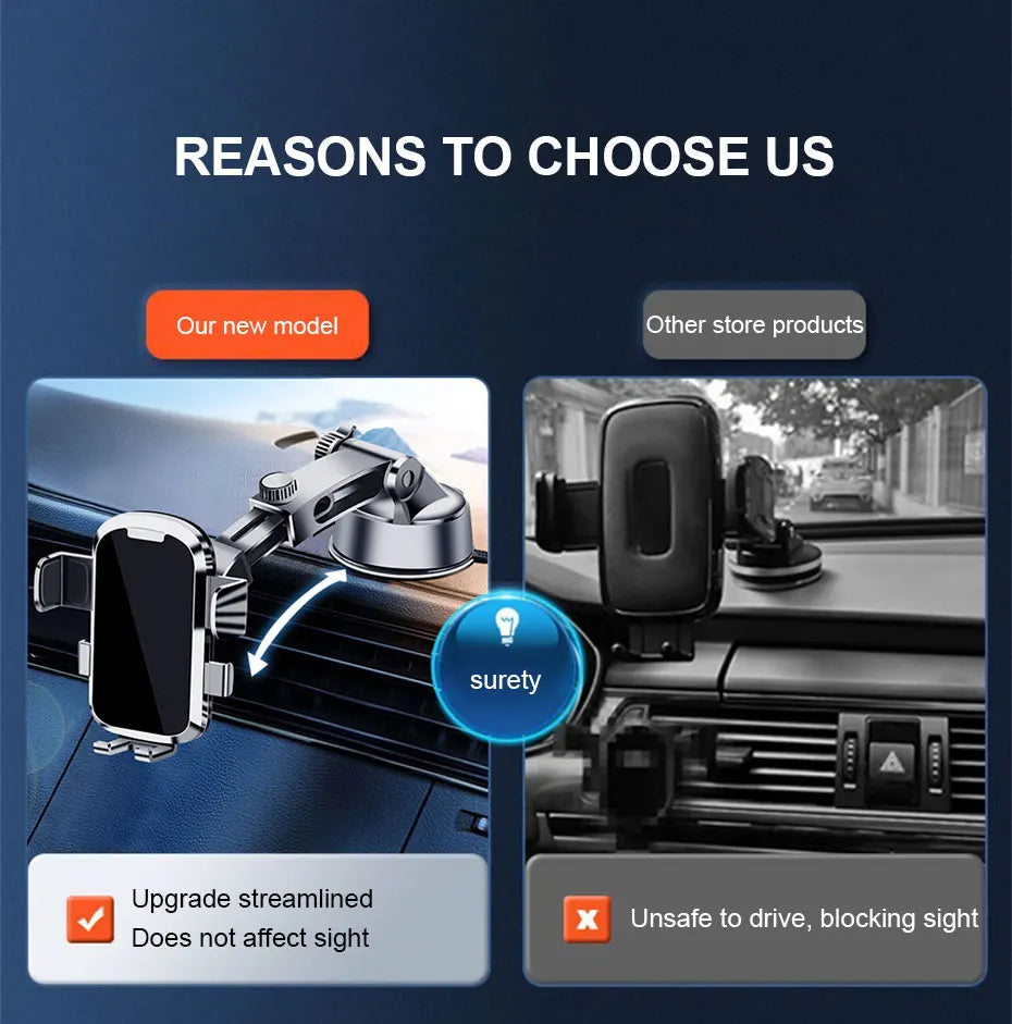 SEAMETAL Dashboard Phone Holder for Car Stable Suction Cup