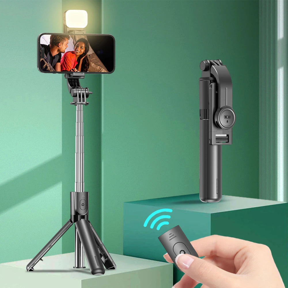 Bluetooth Selfie Stick Tripod Desktop Stand, Phone Holder