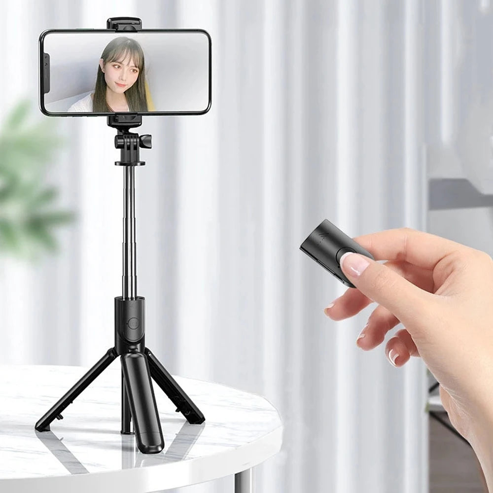 New Wireless Bluetooth Selfie Stick Tripod with Remote Extendable