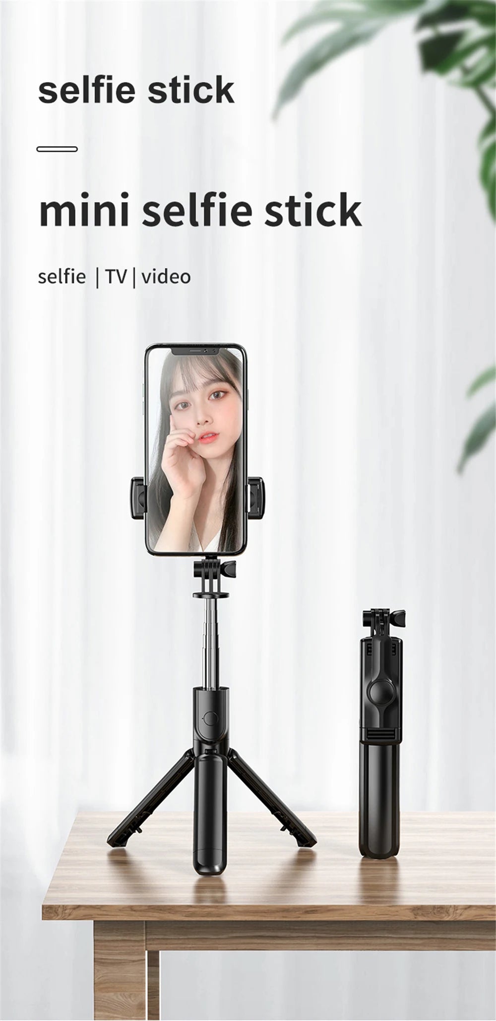 New Wireless Bluetooth Selfie Stick Mobile Phone Holder