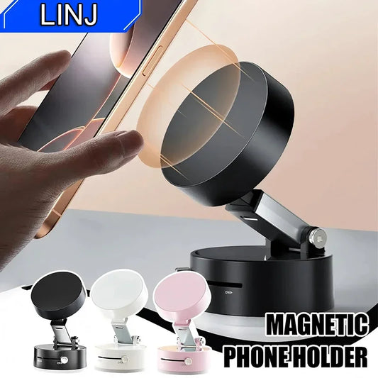 1PC Vacuum Magnetic Car Phone Mount 360 Rotating Suction Cup