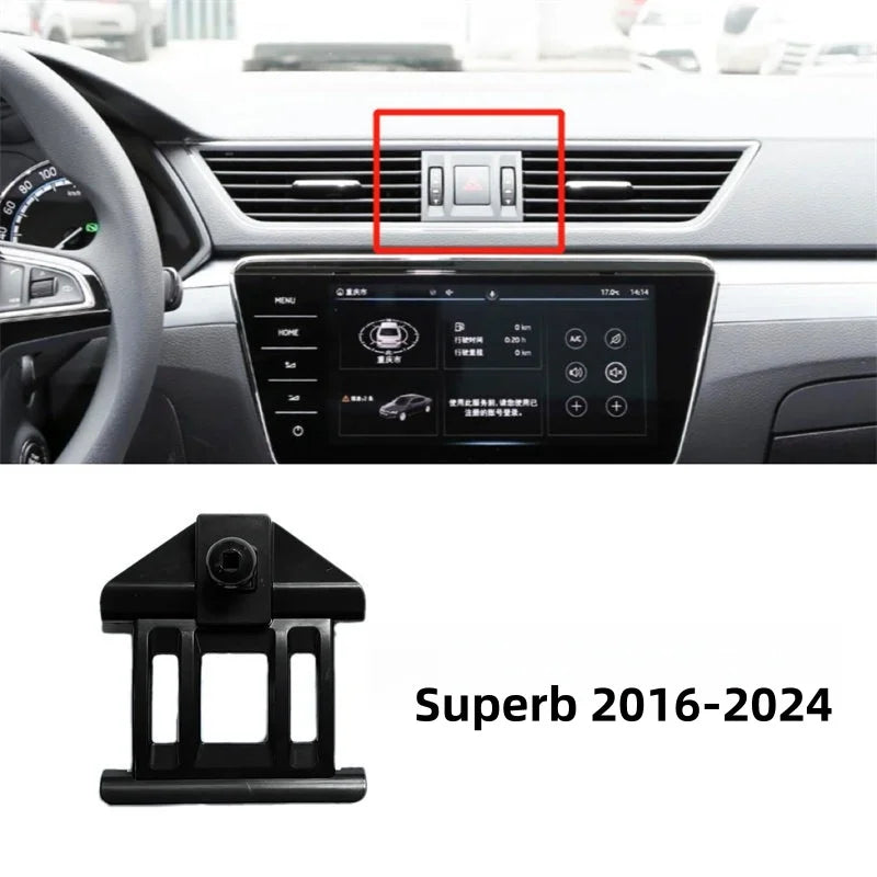 For Skoda Interior Phone Holder Stand Base Mount Bracket