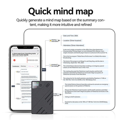 AI Voice Recorder ChatGPT APP Control Audio Mind Map Real Time