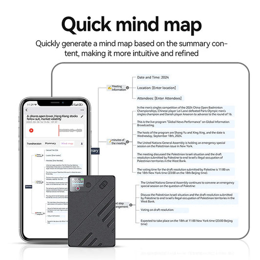 AI Voice Recorder ChatGPT APP Control Audio Mind Map Real Time