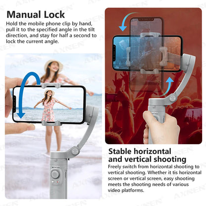 AXNEN 3-Axis Gimbal Handheld Self Stabilizer with Tripod