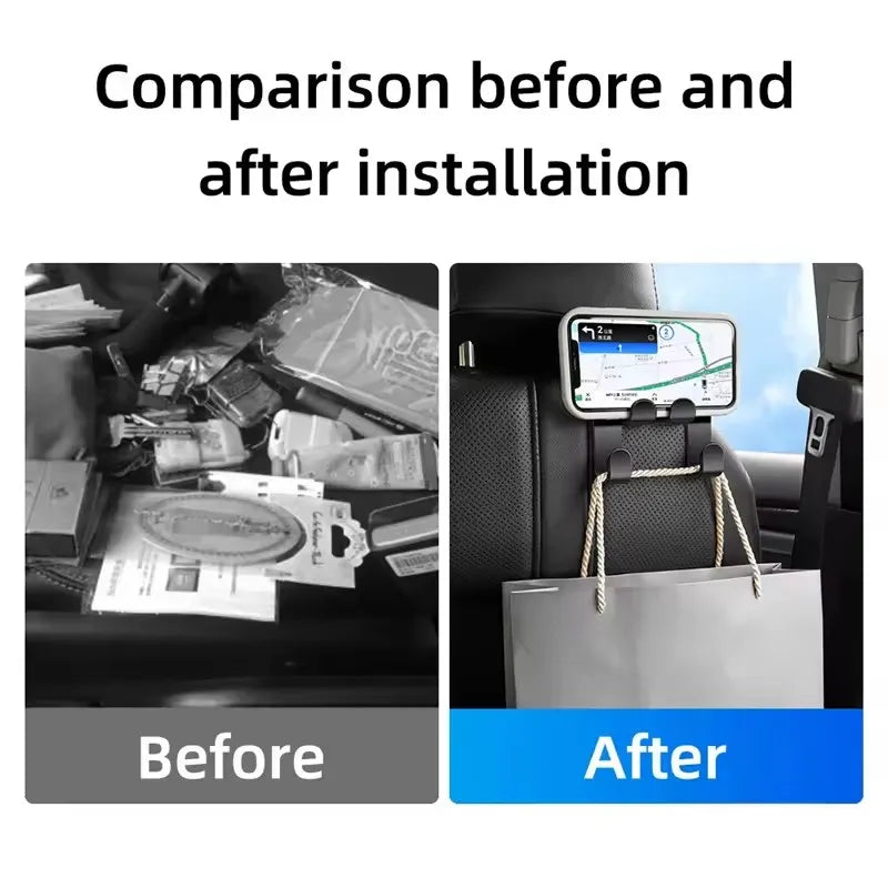 Car Back Seat Hook Hanging Storage Mobile Phone Holder