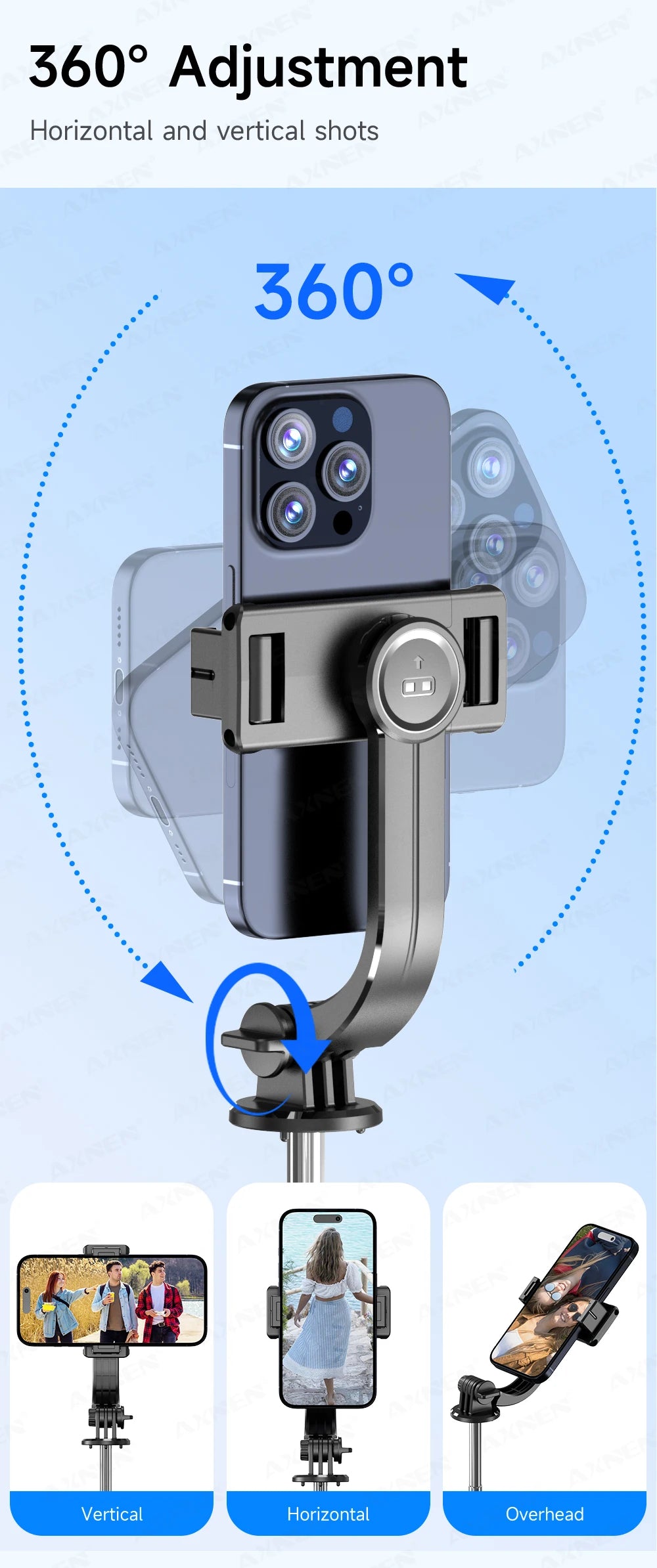 F15 Selfie Stick Tripod with Bluetooth Remote