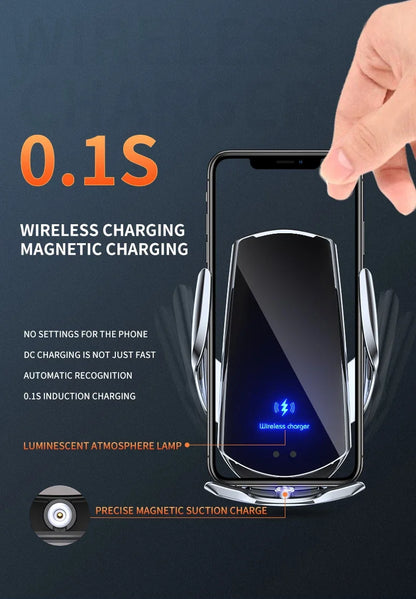 30W Car Wireless Charger Magnetic Automatic Car Mount Phone Holder