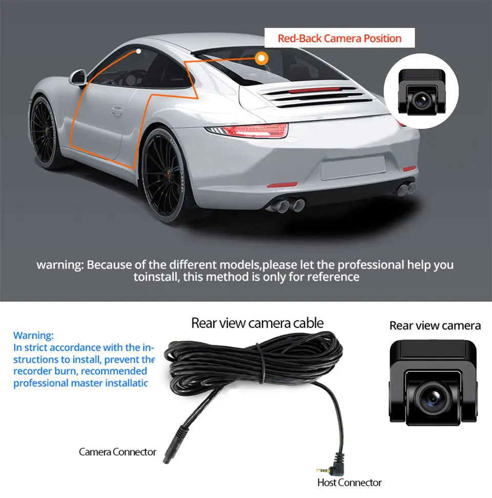 Yangood 4K Dash Cam Dual Channel Dual Lens Night Vision