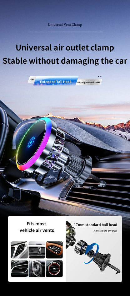 Wireless Car Charger 15W Magnetic Turbo Air Cooling
