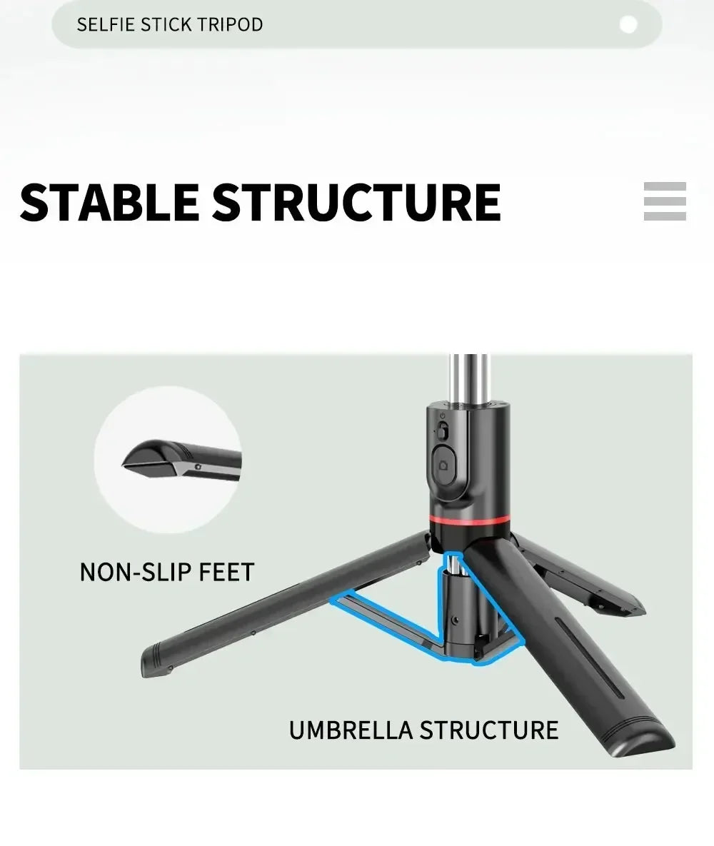 Wireless Selfie Stick for Smartphone 44 Inch Tripod