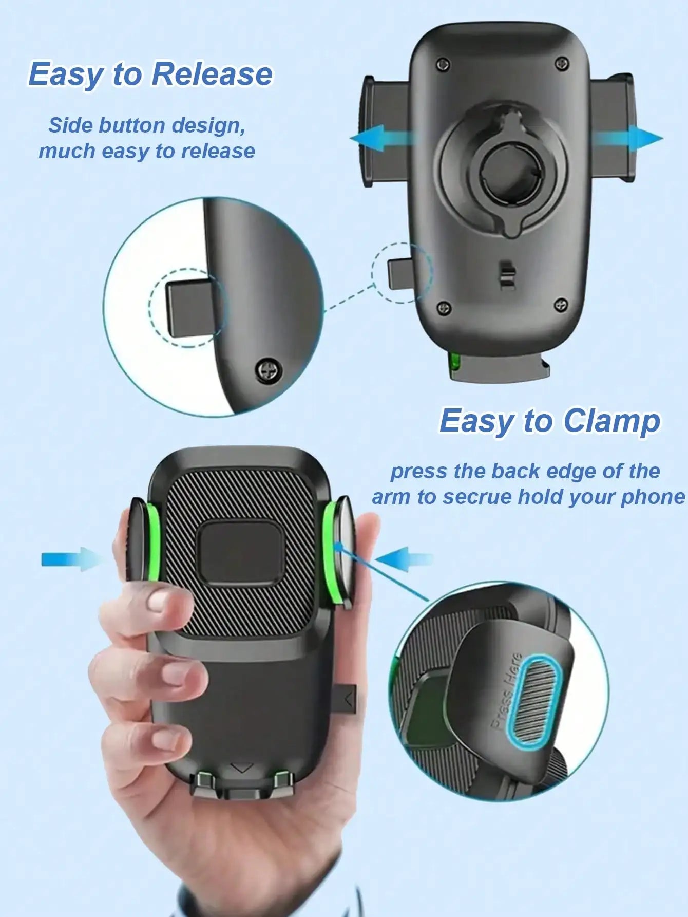Universal Car Air Vent Phone Holder – Y-Shape Unobstructed Design