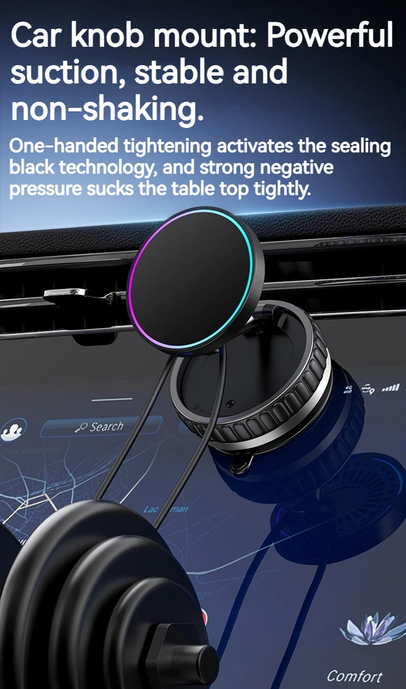 15W Universal Car Magnetic Phone Wireless Charging Holder