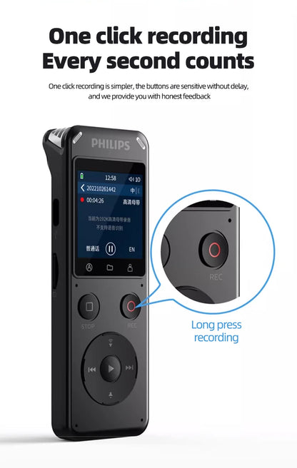 Philips VTR6960 100% Original  Voice Recorder 192K HD Recording