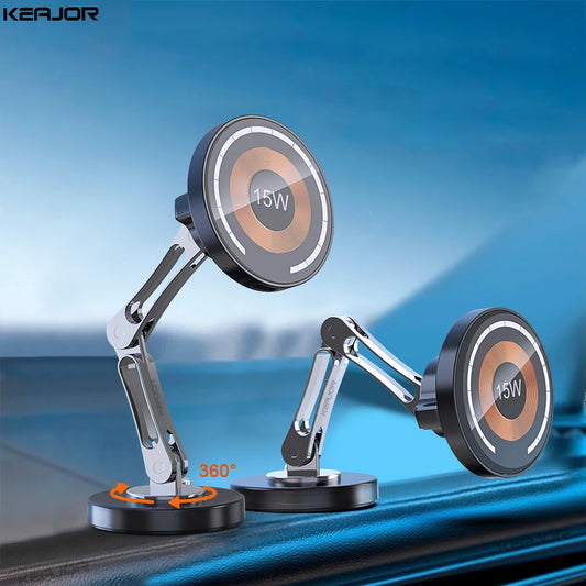 Magnetic Car Phone Holder Wireless Car Charger Mount Stand