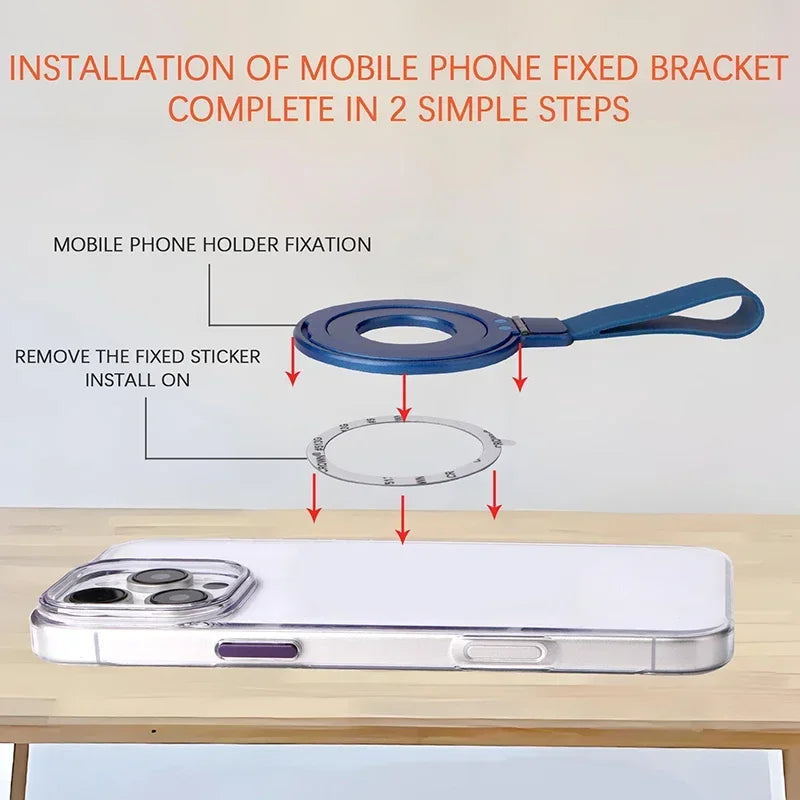 Strong Magnetic 360° Rotation Metal Ring Stand Car Phone Holder