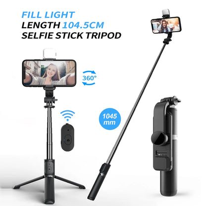 New Wireless Bluetooth Selfie Stick Tripod with Remote Extendable