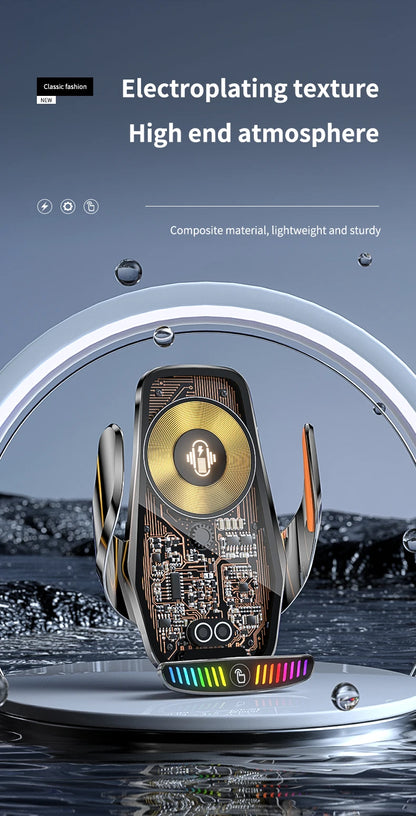 66W Magnetic Car Phone Holder 15W Wireless Fast Charger Car Stand