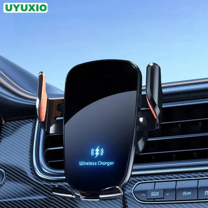 Wireless Car Charger Fast Charge Manual Clamping Air Vent