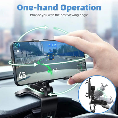 Dashboard Car Phone Holder Stable 360-Degree Rotation