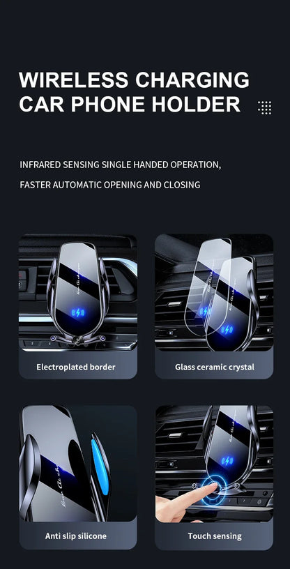 Car Phone Holder 15W Wireless Fast Charger Magnetic Charger