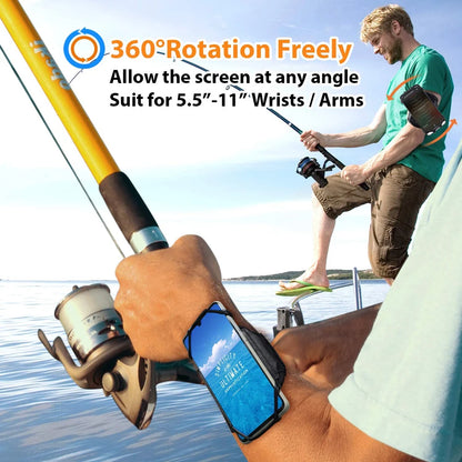 Running Wristband Phone Holder 360°Rotation Detachable Sports