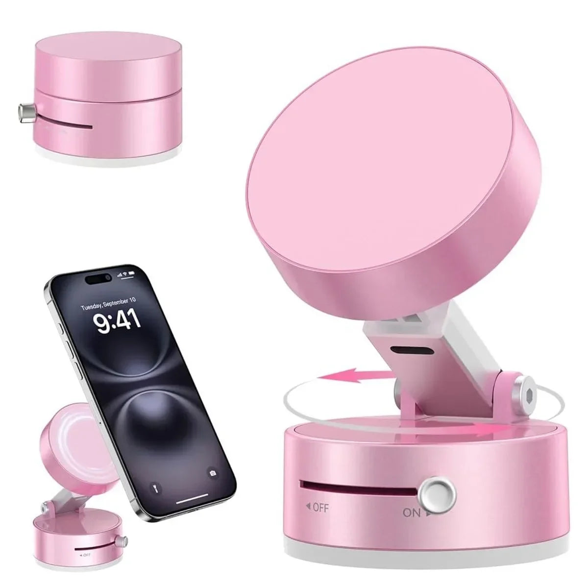 Car Foldable 360° Rotation Phone Holder Display GPS Cellphone Mount