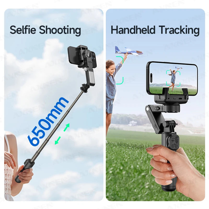 AXNEN AI Desktop Gimbal Tripod Extendable Selfie Stick