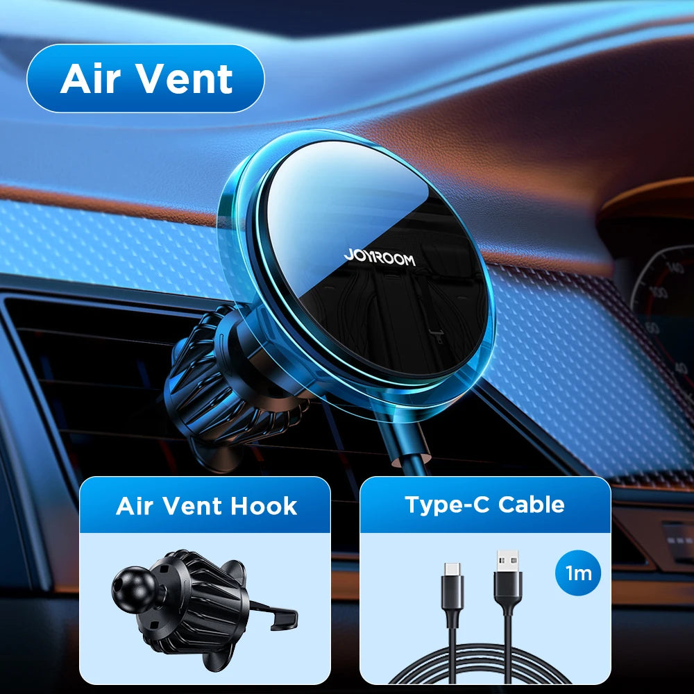 Joyroom Magnetic Car Phone Holder Wireless Charger