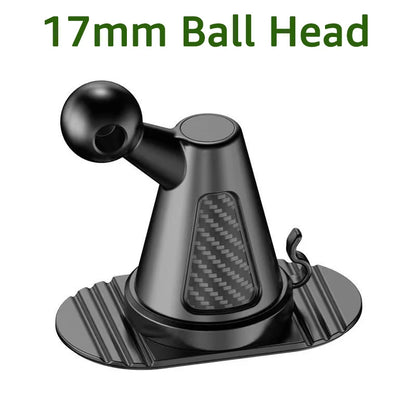 Universal 17mm Ball Head Stand Mount for Car Phone Holder Adhesive Pads