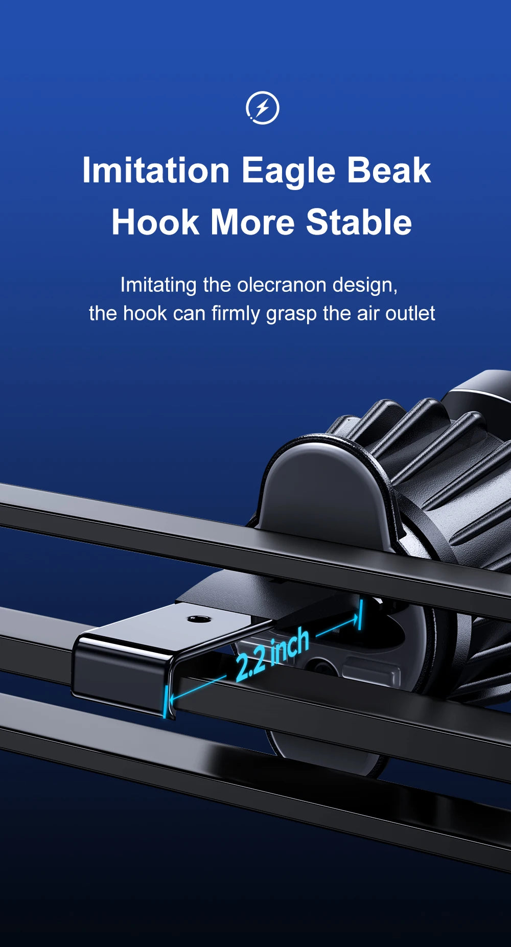 Car Phone Holder Magnetic Wireless Charger With Blue Light