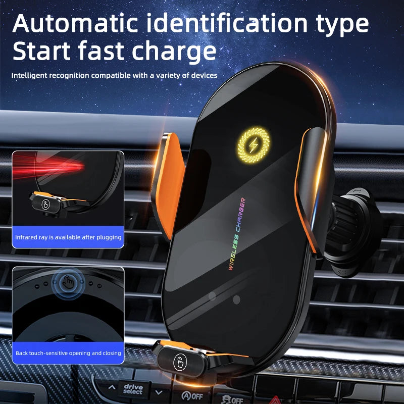 Car Wireless Phone Holder Stand 66W Fast Charging Station Charger