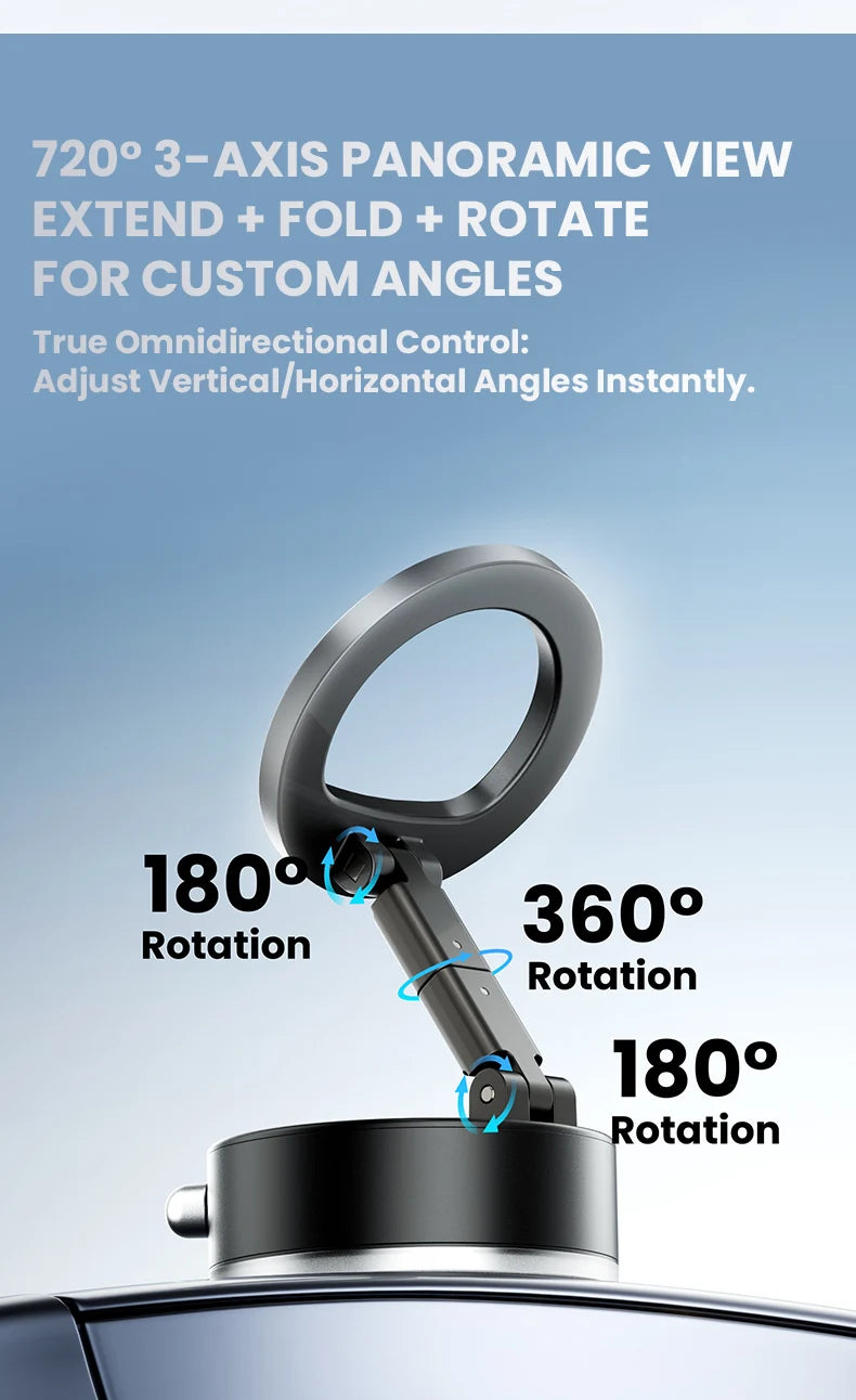Vacuum Strong Magnetic Suction Foldable Phone Holder