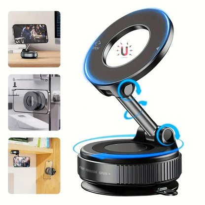 Foldable Magnetic Car Phone Holder Multi-directional Rotation Surface