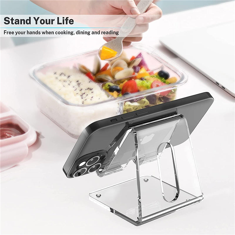 Clear Acrylic Cell Phone Stand Desk Dock Holder Charger Support