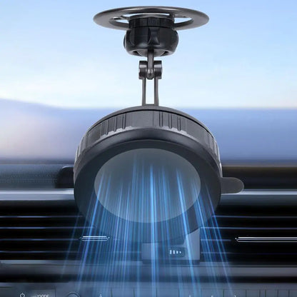 Car Phone Holder With Vacuum Magnetic Suction Cup Foldable
