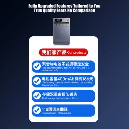 AI Voice Recorder Min Magnetic Powerd ChatGPT-4 App Translator