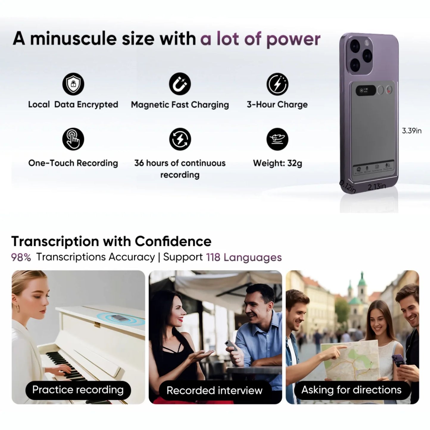AI ChatGPT-4 Intelligent Voice Recorder App Control Recorder Summarize