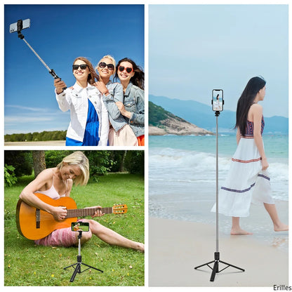1.67M Long Extended Bluetooth Wireless Selfie Stick Live