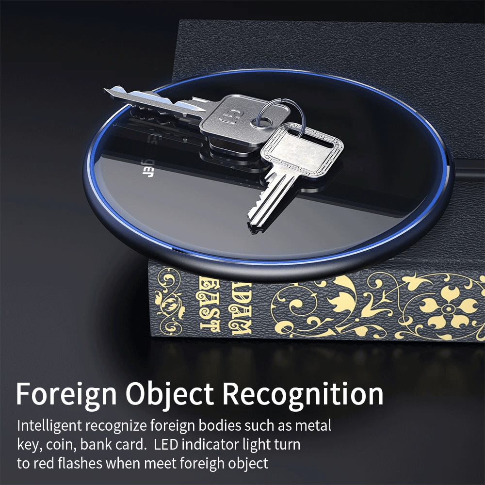 15W Fast Wireless Charger Visible Qi Wireless Charging Pad