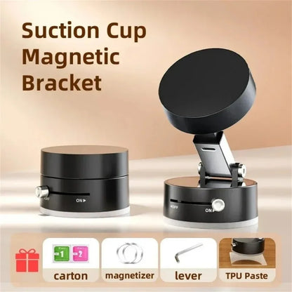 1PC Vacuum Magnetic Car Phone Mount 360 Rotating Suction Cup
