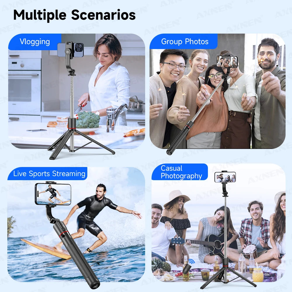 F15 Selfie Stick Tripod with Bluetooth Remote
