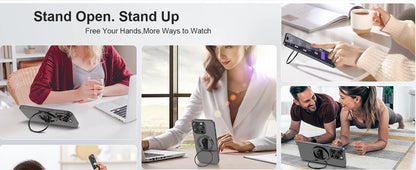 Magnetic Ring Phone Holder with Silicone Cord