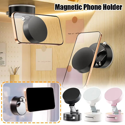 Foldable Car Phone Holder Vacuum Adsorption Magnetic Suction Cup