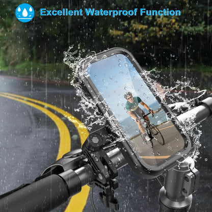 Waterproof Bicycle Handlebar Phone Holder Case Universal